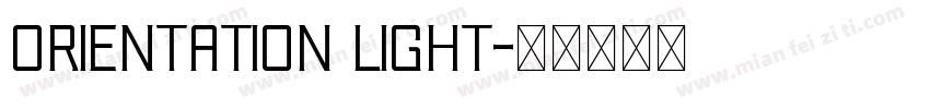 Orientation Light字体转换